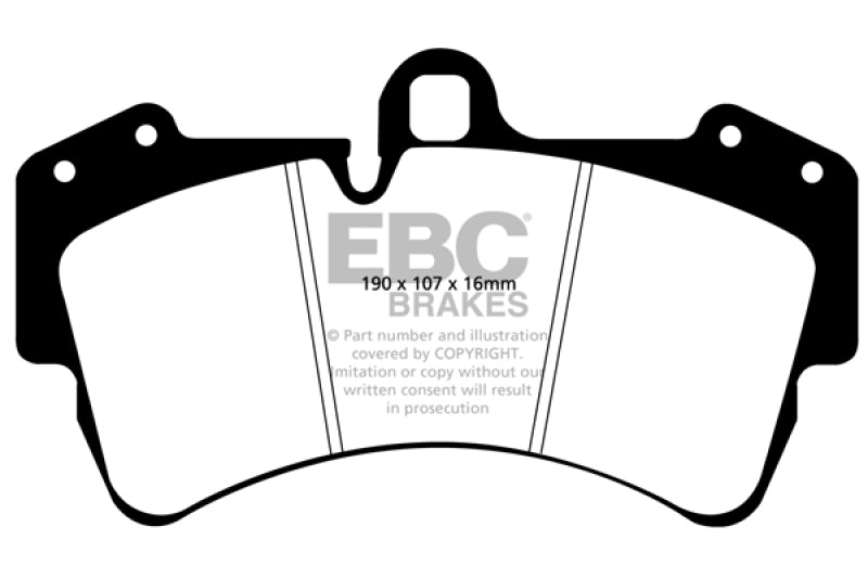 EBC Yellowstuff Front Brake Pads for Volkswagen Touareg 2014 and 2005 Models | Part Number EBC DP41473R