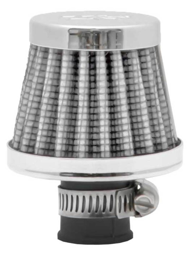 K&N Engineering 62-1600WT Cone-Shaped Crankcase Vent Filter with Chrome Top and Base