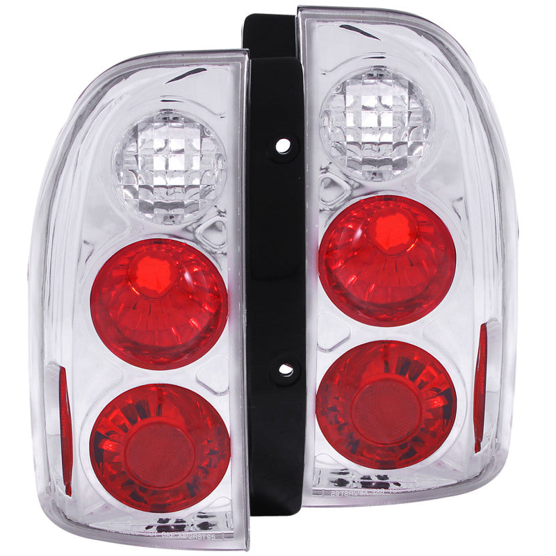 ANZO 1999-2004 Suzuki Grand Vitara Tail Light Assembly with Clear Lens and Chrome Housing - Pair