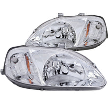 Load image into Gallery viewer, ANZO 1999-2000 Honda Civic Crystal Headlights with Clear Lens and Chrome Housing