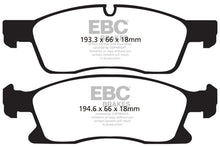 Load image into Gallery viewer, EBC Ultimax2 Front Brake Pads UD1455 for 2011–2014 Jeep Grand Cherokee and Dodge Durango