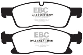 EBC Ultimax2 Front Brake Pads UD1455 for 2011–2014 Jeep Grand Cherokee and Dodge Durango