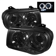 Load image into Gallery viewer, Spyder Chrysler 300C 2005-2010 Projector Headlights with LED Halo and Smoke Finish * Part Number PRO-YD-C300C-HL-SM