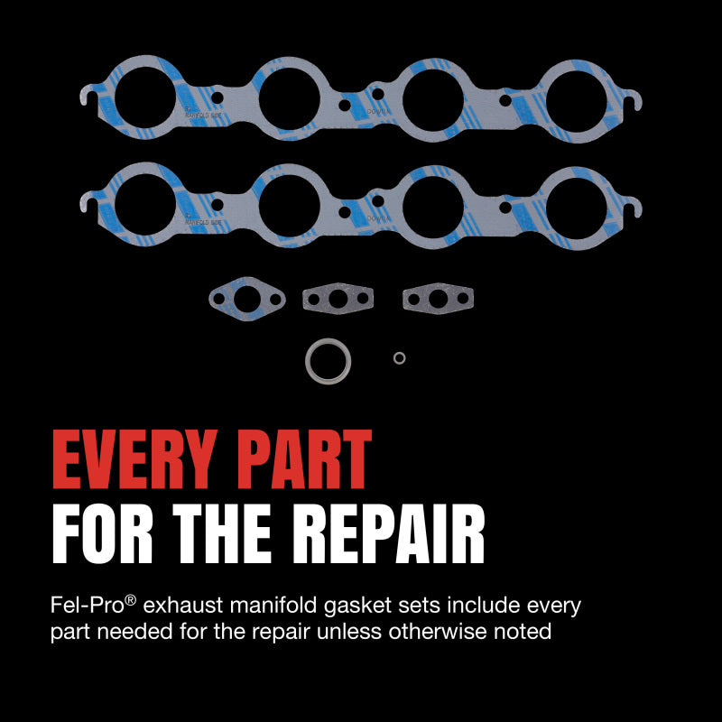 Fel-Pro Exhaust Manifold Gasket Set for Ford V8 Engines – Part Number fel1487