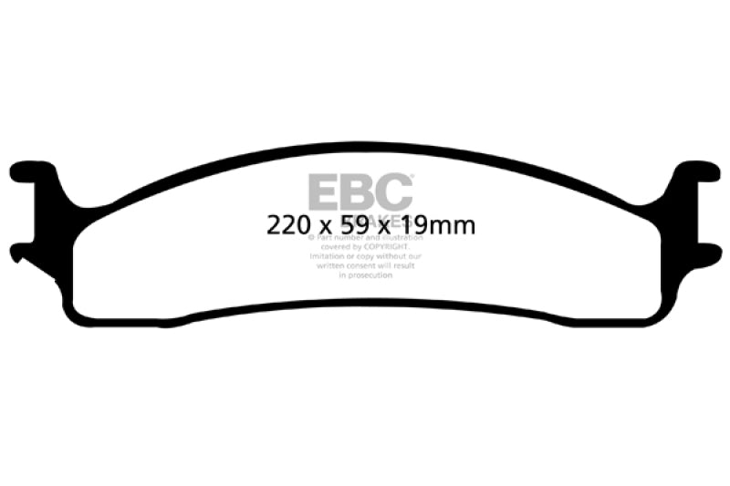 EBC Brakes Extra Duty Front Brake Pads for Dodge Ram 1500/2500/3500 * Part Number EBCED91650