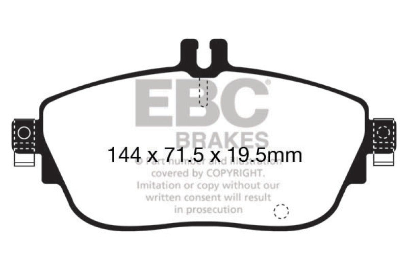 EBC Ultimax OEM Replacement Brake Pads for Mercedes-Benz CLA250 & GLA250 (Part Number: ebcUD1694)