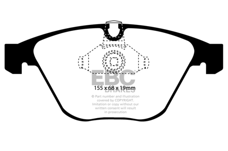 EBC Redstuff Ceramic Low Dust Front Brake Pads for BMW 5 Series (2006-2008)