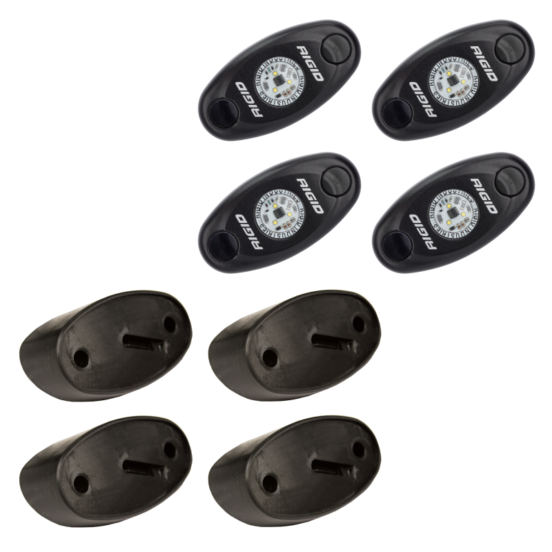 Rigid Industries Rock Light Kit - Blue LED Underbody Lighting for Trucks and Off-Road Vehicles (4 Lights)