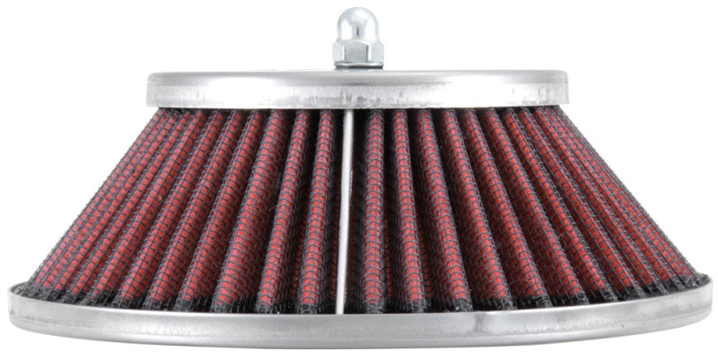 K&N Engineering Custom Racing Air Filter Assembly for Carburetors - Round Tapered, Red, 1.375 inch Neck Flange, 2.25 Inch Height