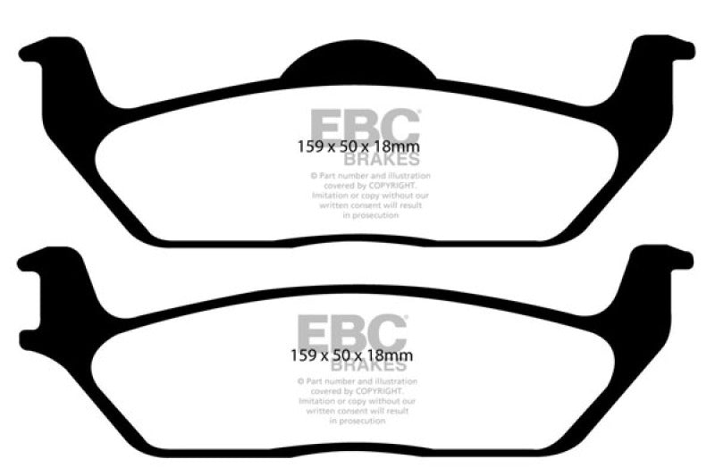 EBC Greenstuff 6000 Series Rear Brake Pads for Ford F-150 and Lincoln Mark LT