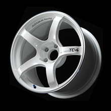 Load image into Gallery viewer, Advan TC4 18x9 +35 5x114.3 Racing White Metallic Ring Wheel - High Performance Alloy Rim