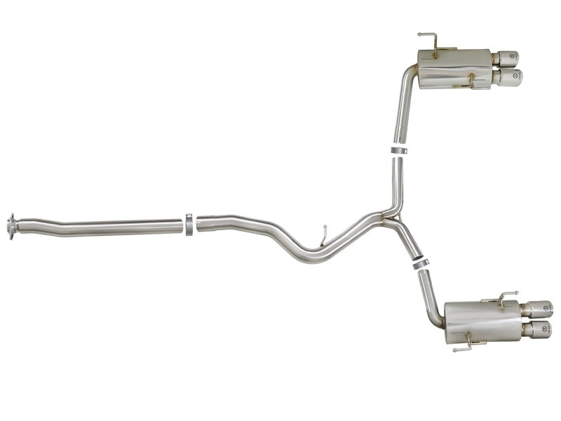 aFe Takeda 3-Inch Stainless Steel Cat-Back Exhaust System for 2015-2020 Subaru WRX and WRX STI with Polished Tips
