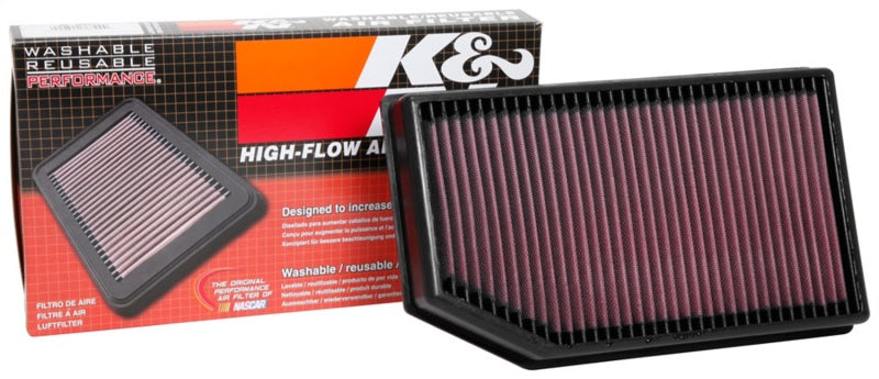 K&N Engineering 33-5076 High-Flow Drop-In Air Filter for Jeep Wrangler 2018-2019