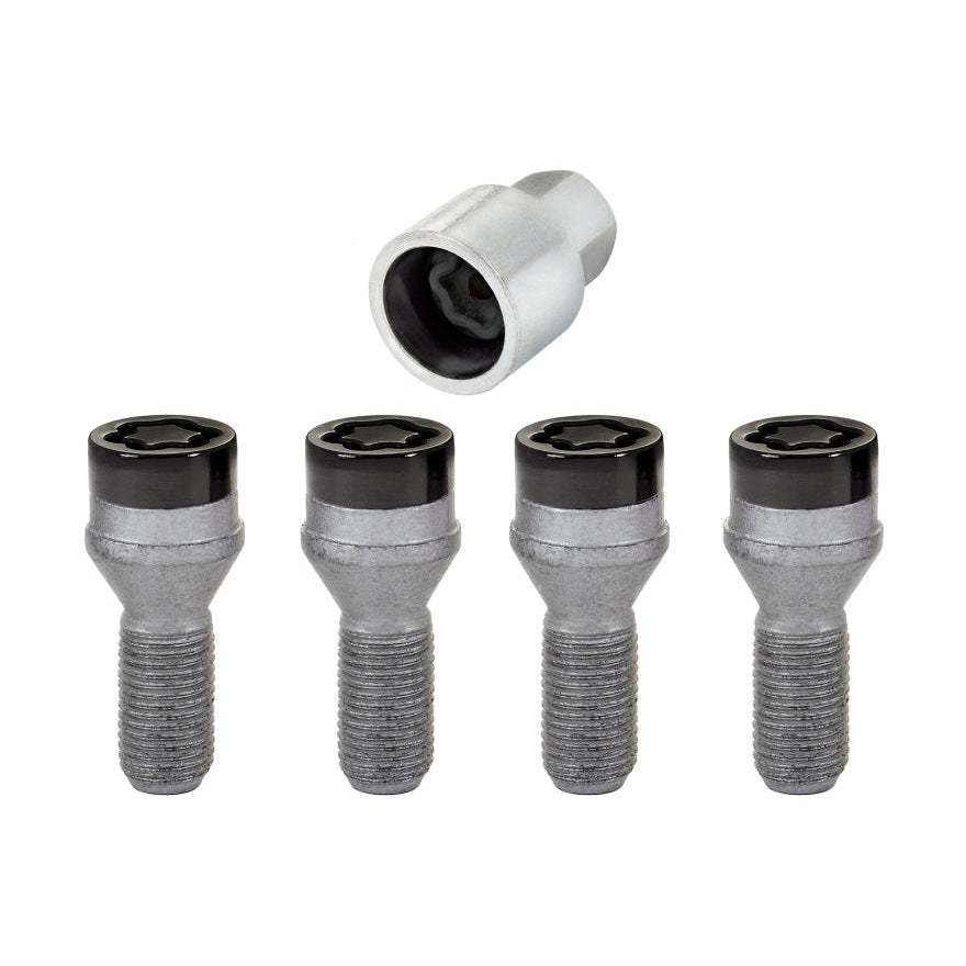 McGard Black Cone Seat Wheel Lock Bolt Set M14 x 1.25 for BMW and Mini Cooper