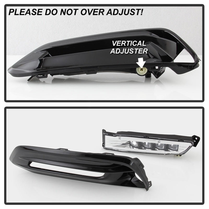 Spyder 18-19 Honda Accord Sedan OEM LED Fog Lights with OEM Fit Switch - Clear