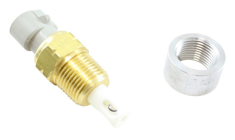 AEM Inlet Air Temperature Sensor Kit for EMS - 3/8-inch NPT Aluminum Bung and Weatherproof Connector