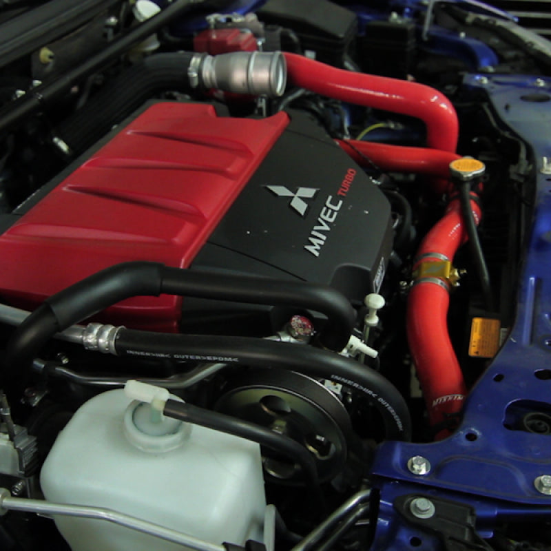 Mishimoto Mitsubishi EVO X Black Silicone Radiator Hose Kit Part Number misMMHOSE-EVO-10BK