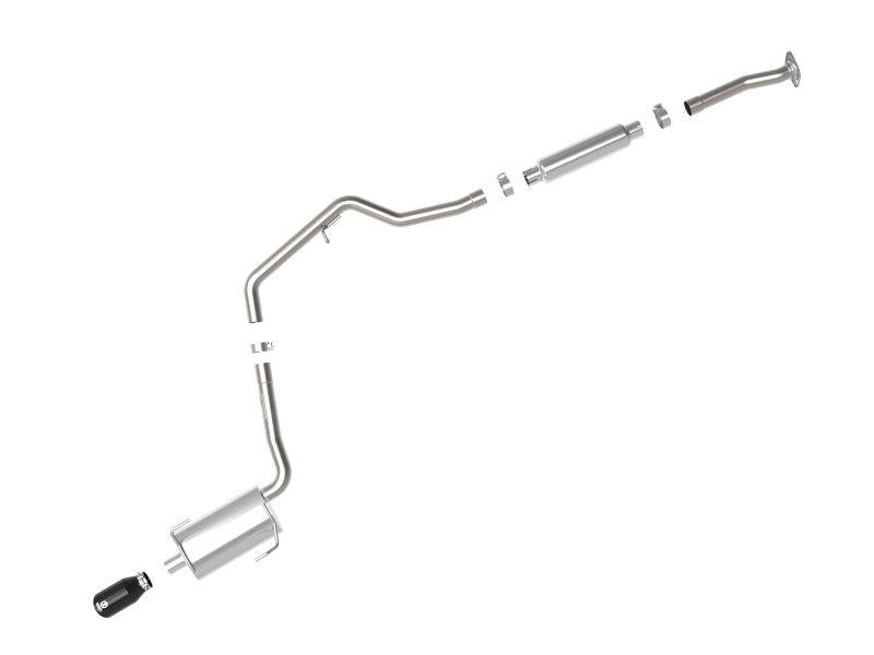 aFe POWER Takeda 2-1/4 Inch Stainless Steel Cat-Back Exhaust System with Black Tip for Subaru Impreza 2012-2013