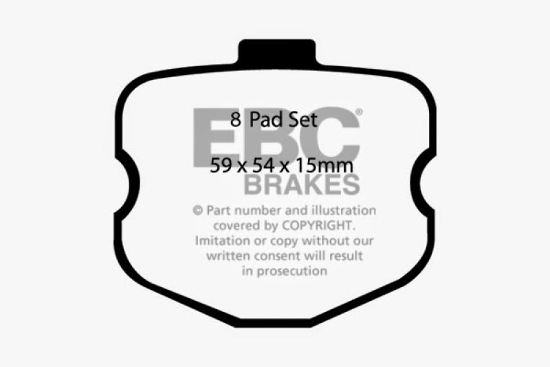 EBC Redstuff Ceramic Low Dust Rear Brake Pads for Chevrolet Corvette C6 (2010-2013) * Part Number EBCDP317714C