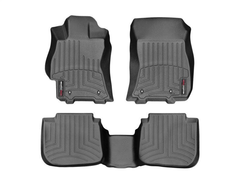 WeatherTech FloorLiner DigitalFit Front and Rear Floor Mats Black WET44708-1-2 for 2015-2016 Subaru Legacy and Outback