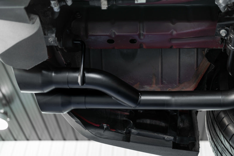 MBRP Armor BLK Series 2.5-Inch Black Coated Non-Active Dual Axle Back Exhaust System for 2018-2022 Ford Mustang GT