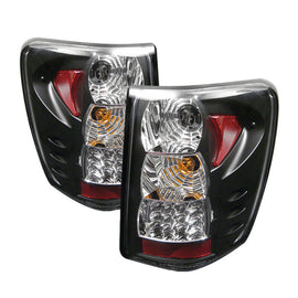 Spyder Jeep Grand Cherokee 99-04 LED Tail Lights Version 2 in Black (Part #ALT-YD-JGC99-LED-BK-G2)