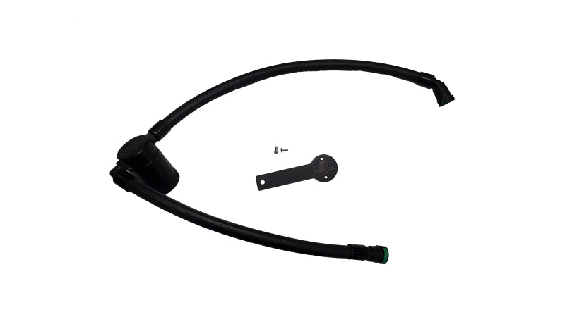 J&L JLT3093P-B 3.0 Passenger-Side Oil Separator for 2019-2023 Chevy Silverado and GMC Sierra 1500 2.7L, Black Anodized