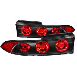 ANZO 1995-1999 Mitsubishi Eclipse Tail Light Assembly with Clear Lens and Black Housing (Pair)