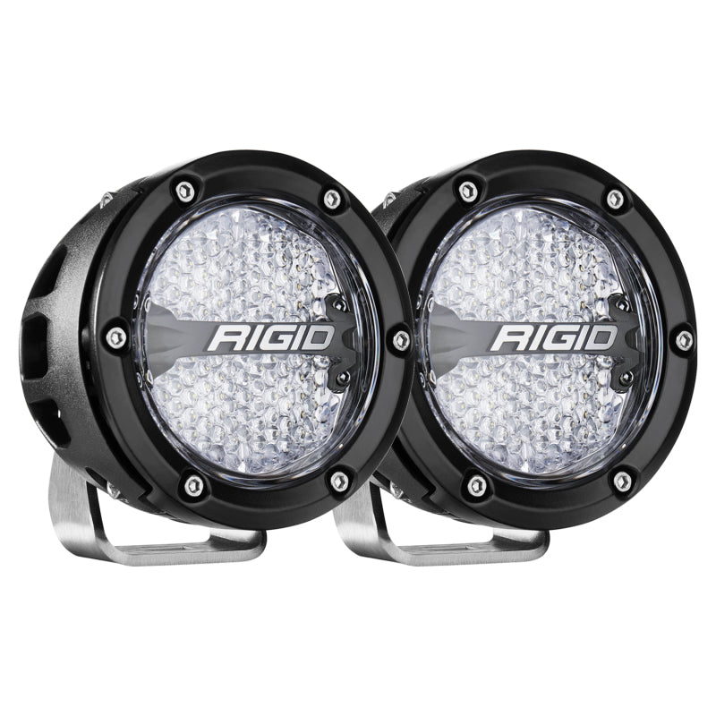 Rigid Industries 360-Series 4-Inch LED Off-Road Diffused Beam Lights with RGBW Backlight - Part #rig36400
