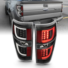 Load image into Gallery viewer, ANZO LED Taillight Assembly for Ford F-150 2009-2013 – Black Housing, Red/Clear Lens, Pair