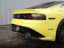 Load image into Gallery viewer, aFe Takeda 2-1/2 Inch Stainless Steel Axle-Back Exhaust System with Blue Flame Tips for 2023 Nissan Z V6-3.0L (TT)