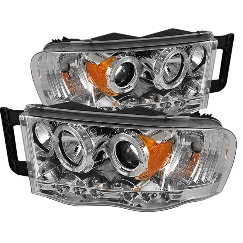 Spyder LED Halo Projector Headlights for Dodge Ram 1500 and Ram 2500 (2003-2005) * Chrome Finish