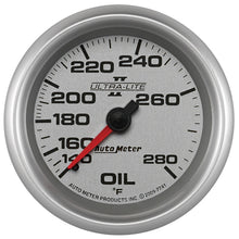 Load image into Gallery viewer, AutoMeter Gauge Oil Temp 2-5/8 inch 140-280°F Mechanical Ultra-Lite II
