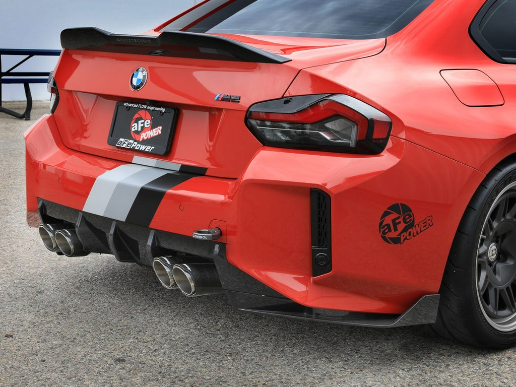 aFe - MACH Force-Xp Cat-Back Exhaust System with Carbon Fiber Tips for 23-25 BMW M2 (G87) - 49-36353-C