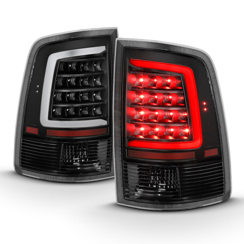 ANZO LED Tail Light Assembly for Dodge Ram 1500 and 2500 - Clear Lens, Black Housing - Pair