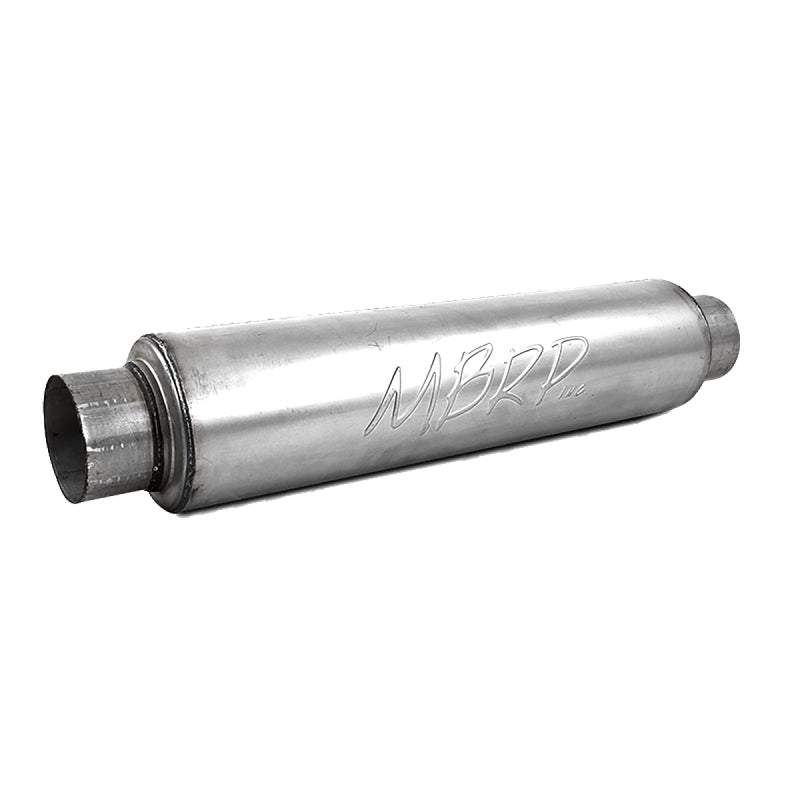 MBRP Universal 30-inch High Flow Muffler with 4-inch Inlet and Outlet - Aluminum Steel Exhaust Component