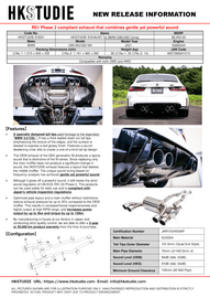 HKS HKSTUDIE Exhaust System for BMW G80/G82 Competition Models
