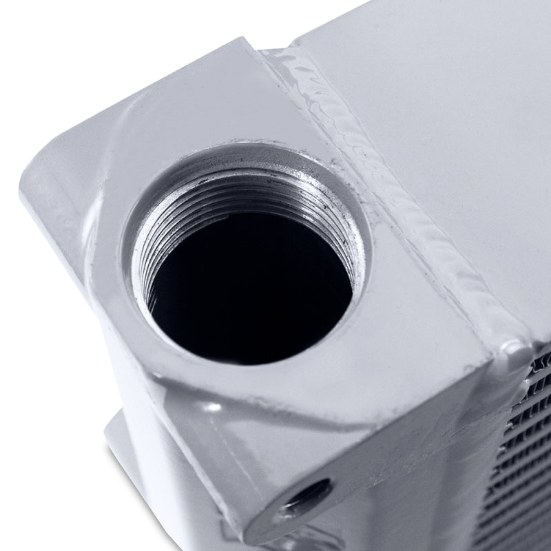 Mishimoto Heavy-Duty 17-Inch Oil Cooler with Same-Side Outlets - Silver