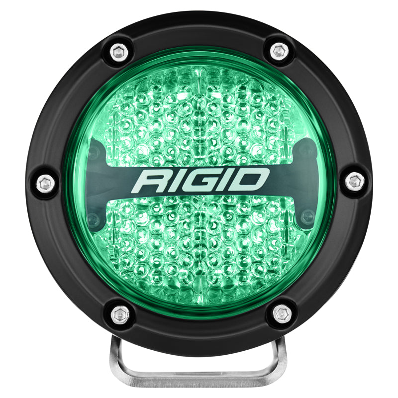 Rigid Industries 360-Series 4-Inch LED Off-Road Diffused Beam Lights with RGBW Backlight - Part #rig36400