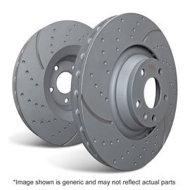 EBC GD7239 3GD Series Sport Slotted Front Rotors for Lexus RX330, RX350, RX400h and Toyota Highlander