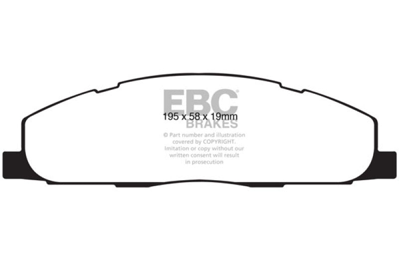 EBC Brakes EBCED91848 Extra Duty Rear Brake Pads for Dodge Ram and Ram 2500