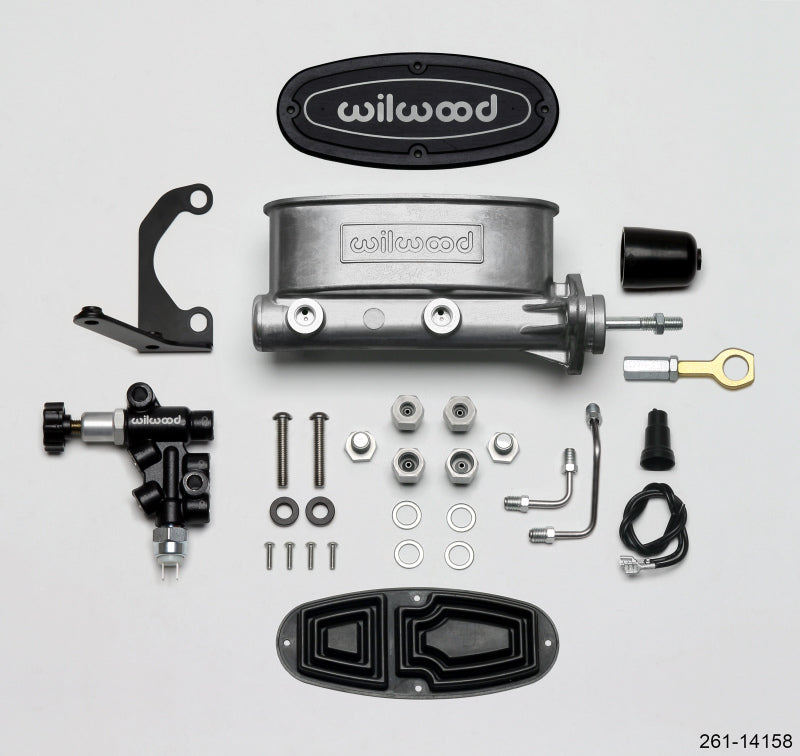 Wilwood HV Tandem Master Cylinder Kit with Proportioning Valve for Early Ford Mustang, 15/16-inch Bore