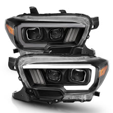 Load image into Gallery viewer, ANZO 2016-2017 Toyota Tacoma Projector Headlights with Plank Style Switchback in Black and Amber