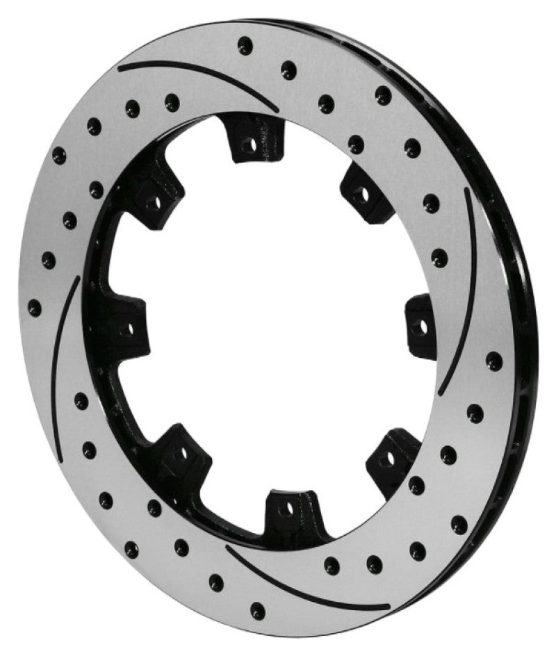Wilwood UL32 Iron Performance Rotor with Drilled and Slot Pattern for Enhanced Braking - 12.19 inch Diameter, Black Finish