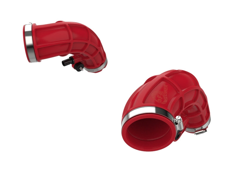 aFe Power Red Turbo Inlet Pipes for Toyota Tundra and Land Cruiser V6-3.4L (Part #afe55-20001-R)