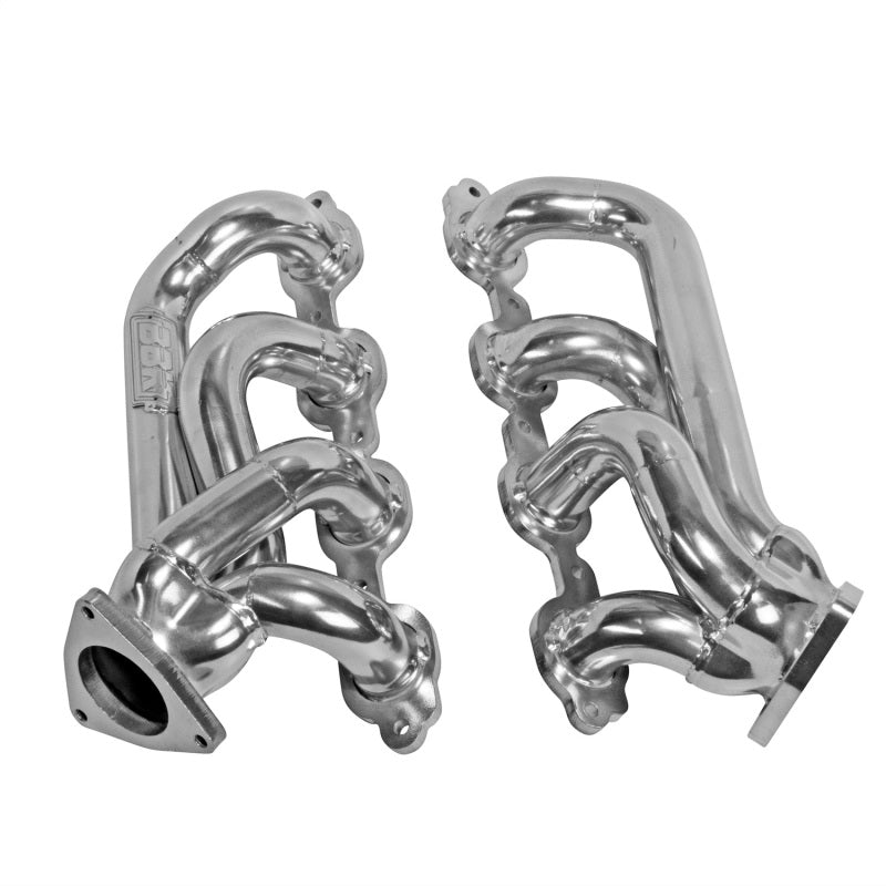 BBK 14-18 GM Truck 5.3/6.2L Shorty Tuned Length Exhaust Headers - Polished Silver Ceramic Coating