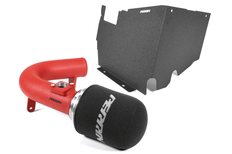 Perrin Performance Cold Air Intake with Heatshield for 2022-2025 Subaru WRX - Red