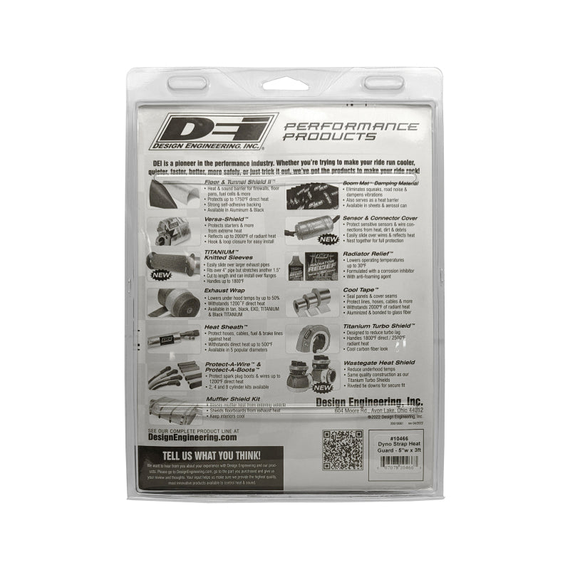 DEI Dyno Strap Heat Guard 36-inch x 5-inch Aluminum Heat Shield for Exhaust Protection
