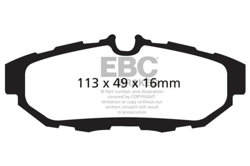 EBC Yellowstuff Rear Brake Pads for Ford Mustang 2010-2013, Part No. EBCDP41870R