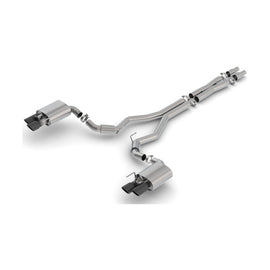 Borla S-Type Cat-Back Exhaust System for 2018-2023 Ford Mustang GT with Active Exhaust Valves and Black Chrome Tips